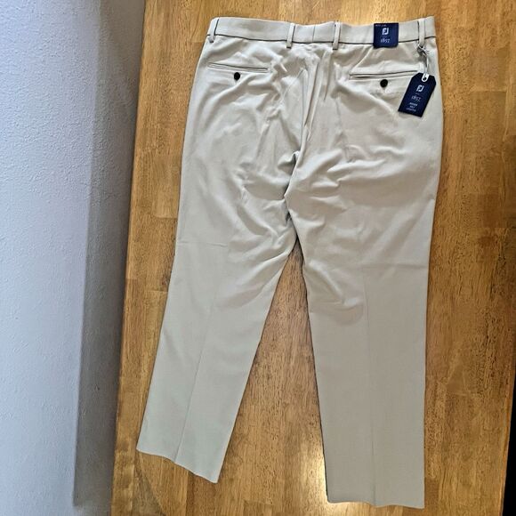 Footjoy Mens Golf Trousers 38x30‎ Tan 1857 Sueded Cotton Twill 29009 NWT - Picture 7 of 12